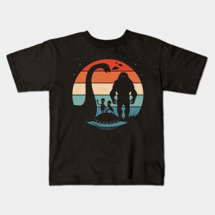 Bigfoot Loch Ness Monster Ufo Aliens Kids T-Shirt